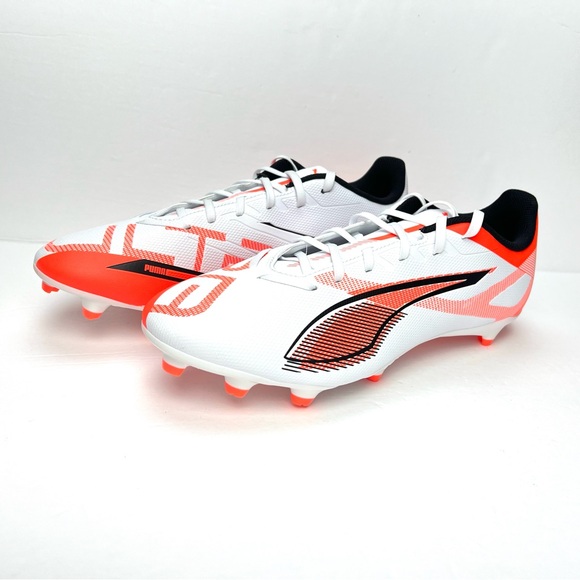 PUMA ULTRA 5 PLAY FG AG Cleats Soccer 10816901 Men's Size 10.5 White Grow  Red